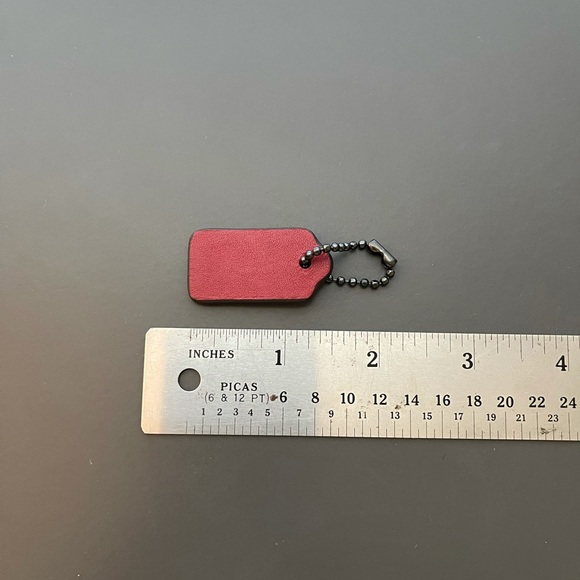 Coach Red Leather Hang Tag - Picture 2 of 2